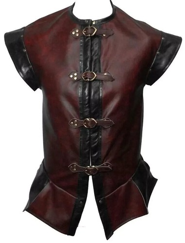 Jerkin cuir italien rouge - italien,
