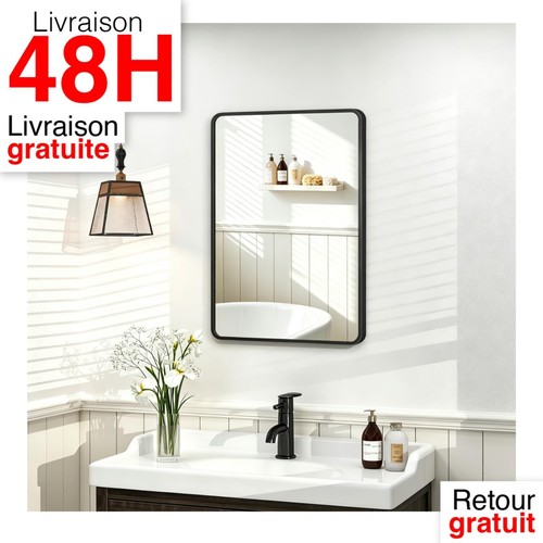 Miroir mural rectangulaire - rectangulaire, 60