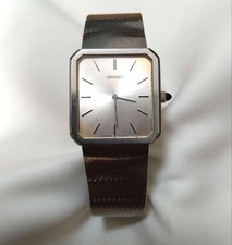 SEIKO Acier Gerald Genta Design Integrated Bracelet 27x29mm Japan Rare