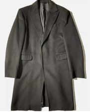 New COSTUME NATIONAL HOMME Mens Blk 100% Cashmere Peak Lapel Coat sz 42  It 52