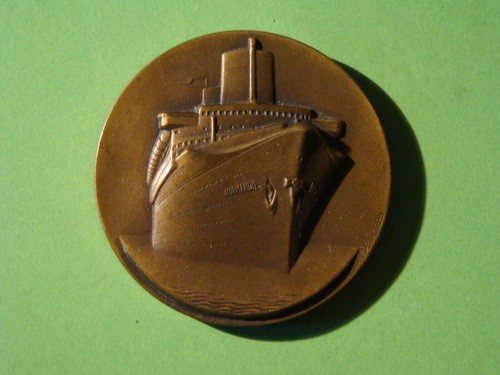 Médaille paquebot normandie - médaille,