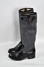 Free Lance Paris Biker Boots Canvas Leather Women's size 40  US 9.5