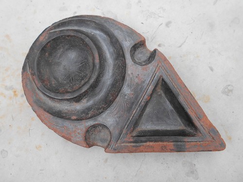 Ancienne lampe huile plat - ancienne,
