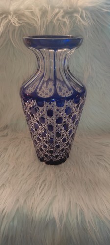 Grand vase cristal benito bleu - grand,