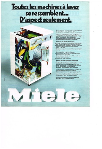 Advertisement 1974 miele - 1974,