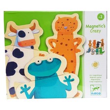 Djeco Aimants Animaux Fous En Bois - Mélange Et Assortiment De 24 Pièces