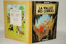 HERGE LA VALLEE DES COBRAS JO ZETTE JOCKO 1957 B20 BIS DOS TOILE JAUNE BD