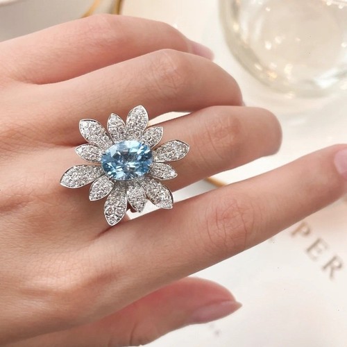 Bague femme argent 925 fleur