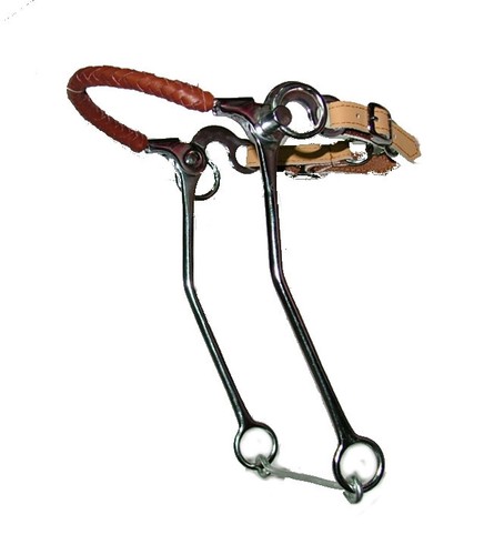 Hackamore cuir tressé - cuir,
