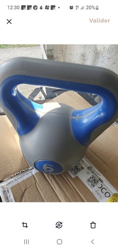 Kettlebell plastique bleu - kettlebell,