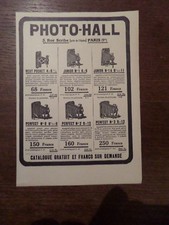 Antique 1919 HALL Paris Pub 14x20 Advert Blind Camera