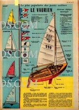 1960 DOCUMENT (ref CG 41)  BATEAU VOILIER LE VAURIEN   par TAVARD