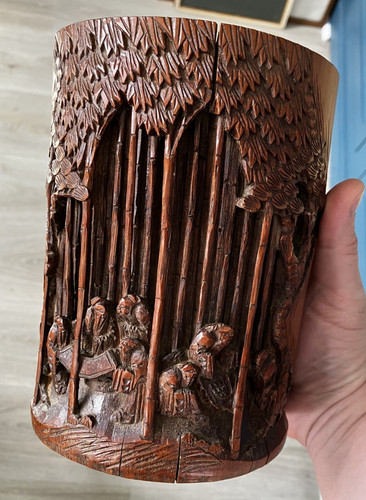 Ancien pot bambou - ancien, bitong
