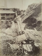 Industrial PHOTO A. KOPPEL Ca 1900 Inclined plan chain and wagons Rome
