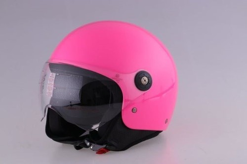 Casque moto scooter jet rose - moto,