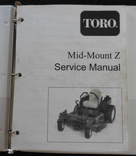 GENUINE Toro Mid-Mount Z100 Z250 Z280 Series Zero-Turn Lawn Mower Service ManuaL