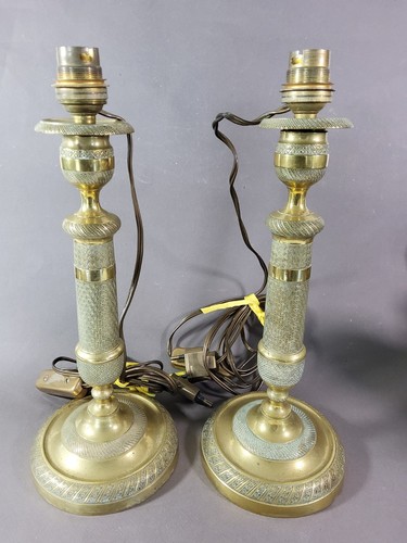 Paire bougeoirs anciens - de,