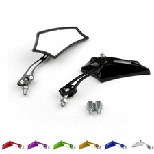 Moto Chopper Cruiser Street Dirt Bike Rear View Rétroviseurs miroir 8mm 10mm E3