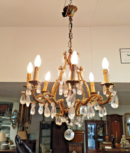 Lustre pampilles feux - lustre, 8