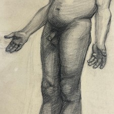 HOMME NU DESSIN SIGNÉ