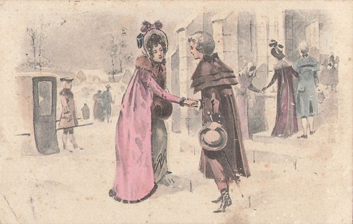 Illustree rencontre femme - cp,