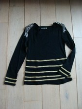 Pull marin noir et or taille