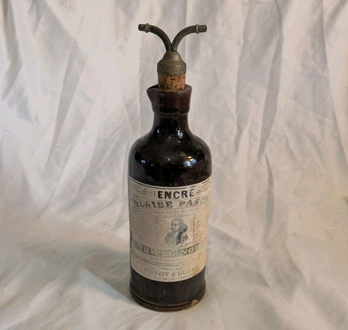 Ancien flacon encre - flacon, d'encre