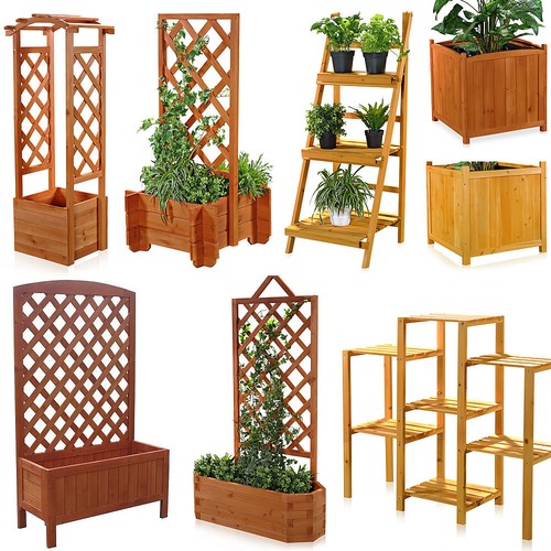 Jardinière bois banc de - jardinière,