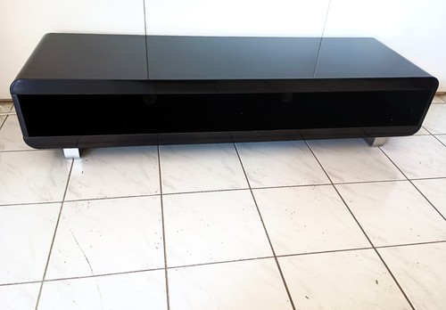Meuble télé laqué noir