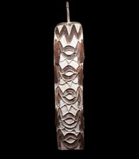 Wooden Carved Shield With Geometric Patterns Asmat people I Java West Papua
