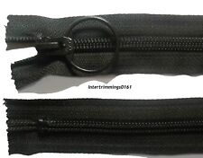 YKK,Boucle Tirette Fermeture,Brun Chocolat,14 "/ 36CM,Nylon Dents,Fermetures