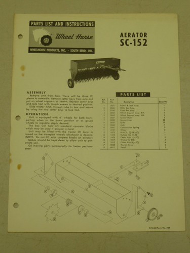 1962 wheel horse tractor - horse,