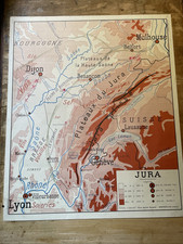 Ancienne carte scolaire murale