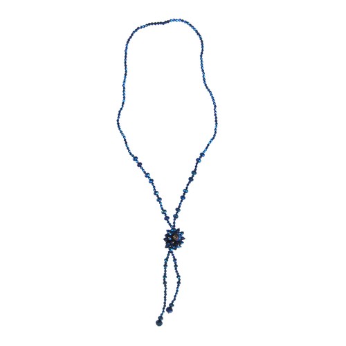 Collier cindy perles bleues - collier,
