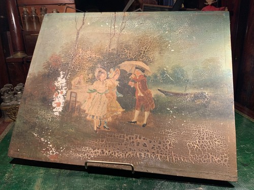 Ancienne petite peinture sur
