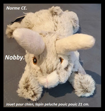 Jouet chien peluche lapin pouic pouic 21 cm