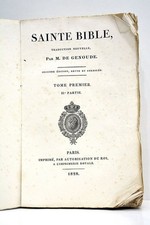 Sainte Bible Genoude Tome 1