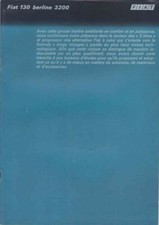 Catalogue Brochure Fiat 130 3200 1972 France