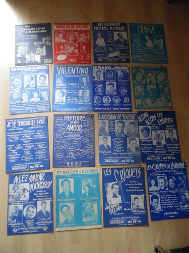 Lot partitions chansons annees - partitions,