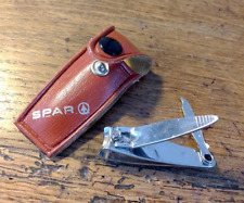 SPAR BRANDED RED LEATHER NAIL CUT IN CASE