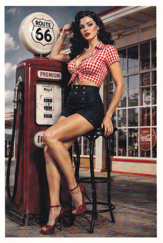 Carte postale pin up - postale, pin-up