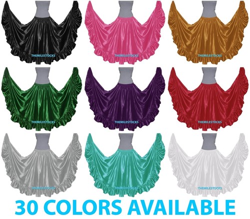 Jupe flamenco satin - jupe,