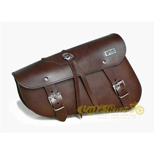 Sac latéral cuir marron - marron, de