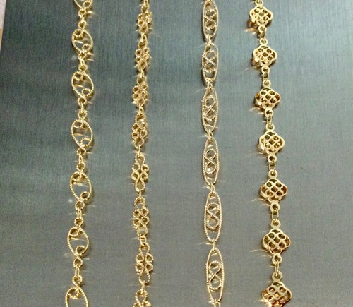 Maille filigrane plaqué 18 - maille, or
