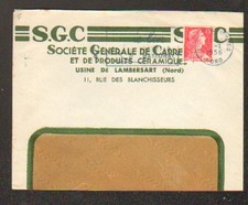 "LAMBERSART (59) CERAMIC FACTORY TILE ""S.G.C." 1956