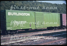 F Original Slide - CB&Q Burlngton 42018 Box Car October 1969