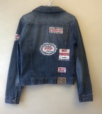 Walter Van Beirendonck for Scapa classic denim jacket with trompe-l’oeil patches