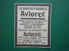 2/34 PUB SILK PARACHUTE ALOZ AVIOCOUIR CLOTHING LEATHER HELMET GLOVE PILOT CLICHY AD