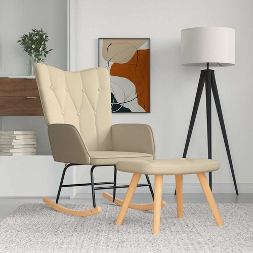 Chaise bascule gris clair - à,