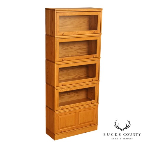 Amish made oak five stack - amish,
